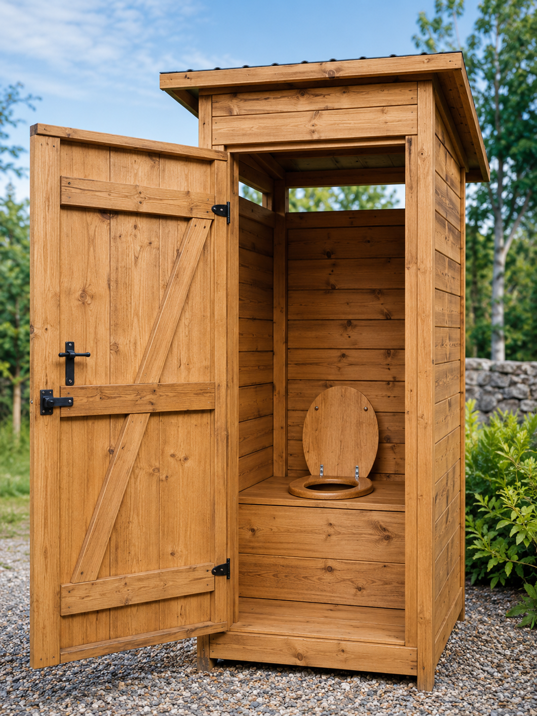 Kerti WC fából fűrészáru faanyag